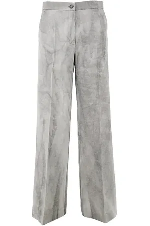 Pinko Pantalone in raso fiammato délavé
