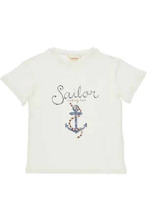 Konges Sløjd T-shirt in misto cotone e lino Bambino 2Y