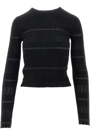 Pinko Top in misto seta con righe lurex