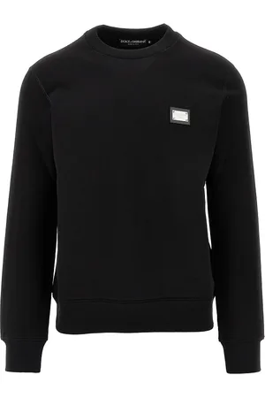 Dolce & Gabbana Felpa girocollo con placchetta logo Uomo 48