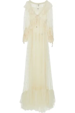 Chloé Abito lungo in tulle ricamato