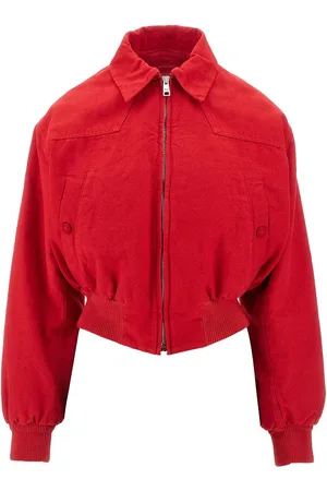 Prada Bomber in canvas con logo cut-out