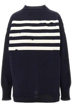 Prada Pullover oversize con righe applicate