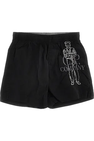 C.P. Company Bermuda mare in nylon con ricamo logo Bambino 8Y