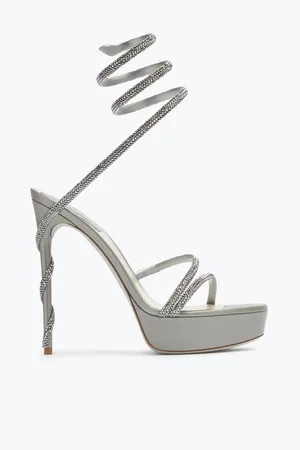 RENE CAOVILLA Sandalo Con Plateau Margot Con Cristalli 130