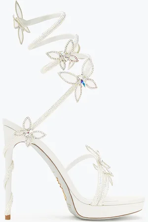 RENE CAOVILLA Sandalo Con Plateau Margot Con Cristalli 120
