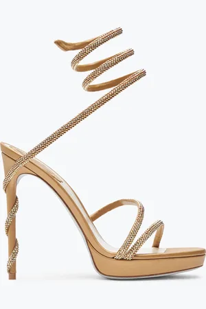 RENE CAOVILLA Sandalo Con Plateau Margot Con Cristalli 120