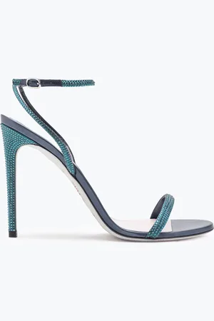 RENE CAOVILLA Sandalo Ellabrita Azzurro Con Cristalli 105