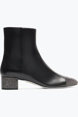 RENE CAOVILLA Stivaletto Bonnie In Pelle Nera 40