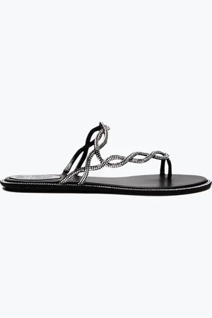 RENE CAOVILLA Sandalo Flat Braid 10