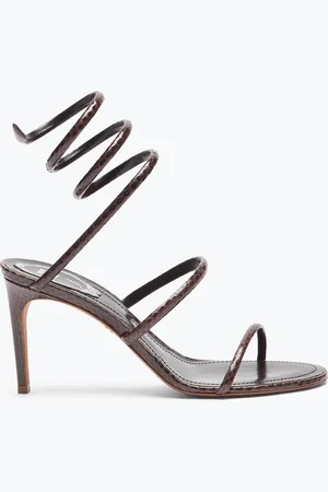 RENE CAOVILLA Sandalo Cleo In Pelle Di Serpente Ayers 80