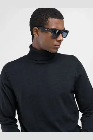 Replay Pullover A Collo Alto In Misto Lana