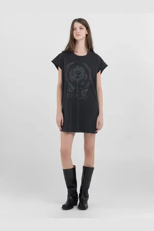 Replay Vestito Mini Regular Fit Con Stampa