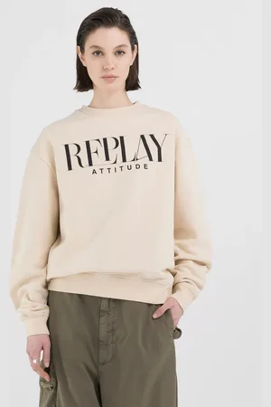 Replay Felpa Oversize In Cotone Con Stampa