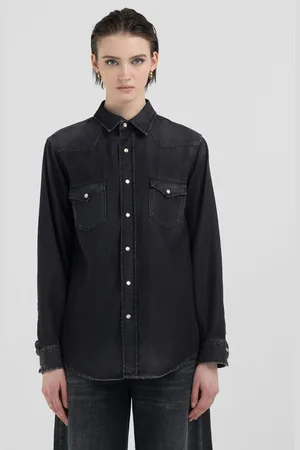 Replay Camicia Western In Denim Atelier