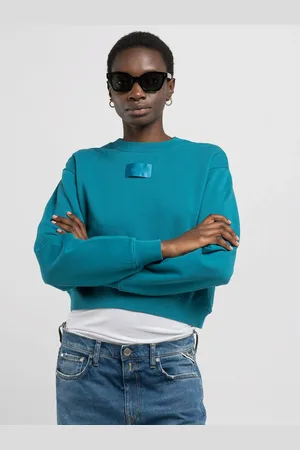 Replay Felpa Cropped In Cotone Organico