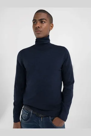 Replay Pullover A Collo Alto In Misto Lana