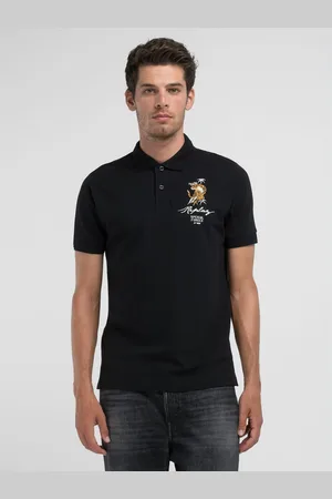 Replay Polo Regular Fit Con Grafica Tigre