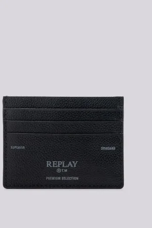 Replay Porta Carte In Pelle Martellata