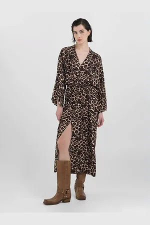 Replay Vestito Lungo Animalier