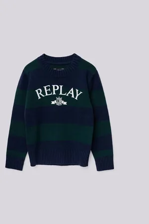 Replay Pullover Girocollo A Righe