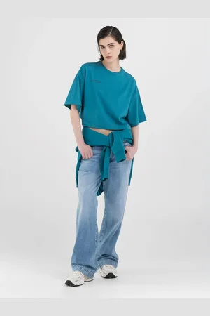 Replay T-shirt Cropped In Cotone Organico Con Lettering