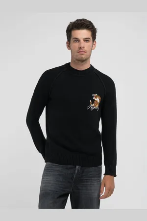 Replay Maglione Girocollo Con Tigre