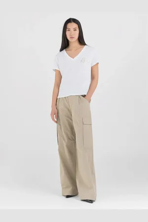 Replay T-shirt Con Scollo A V E Stampa