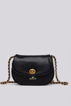 Replay Borsa Saddle Con Patta E Logo