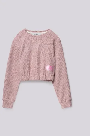 Replay Felpa Cropped Jacquard