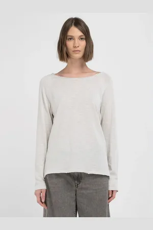 Replay T-shirt Regular Fit A Maniche Lunghe In Jersey Fiammato