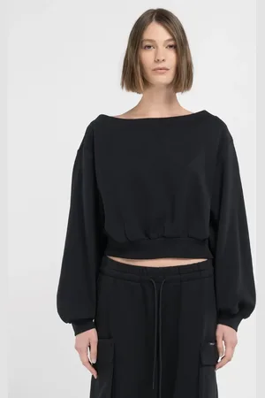 Replay Felpa Cropped Off-shoulder