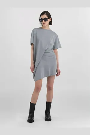 Replay Vestito Mini In Jersey Con Drappeggio