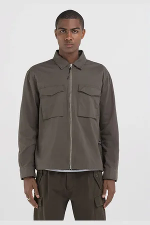 Replay Camicia Full-zip In Twill Di Cotone