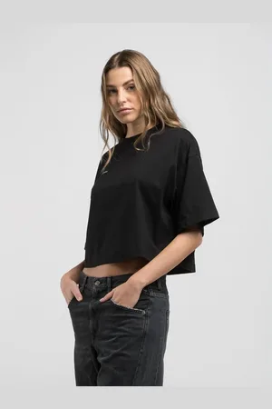 Replay T-shirt Cropped In Cotone Organico Con Lettering