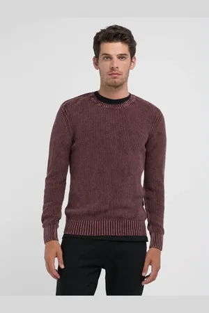 Replay Maglione Girocollo In Cotone Crinkle
