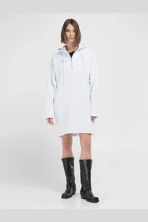 Replay Vestito Corto In Cotone Organico Con Cappuccio
