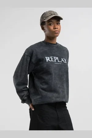 Replay Felpa Girocollo Con Lettering