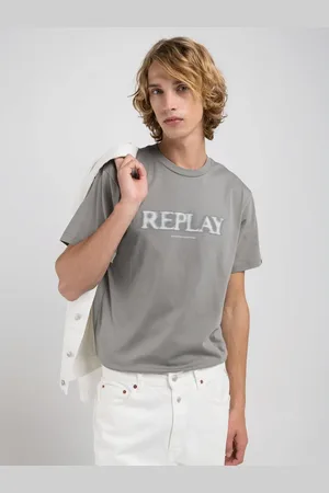 Replay T-shirt Con Lettering Sfocato