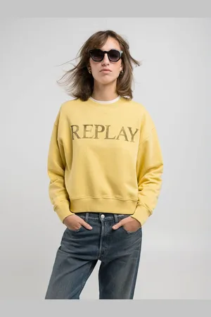 Replay Felpa Corta Con Lettering