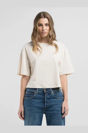 Replay T-shirt Cropped Con Taschino