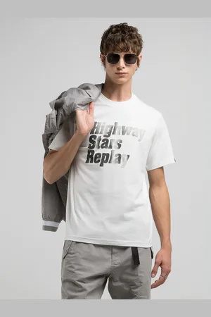 Replay T-shirt Girocollo Con Stampa Lettering
