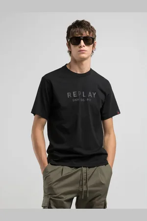 Replay T-shirt Girocollo Con Stampa Lettering