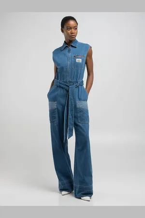 Replay Tuta Relaxed Fit In Denim