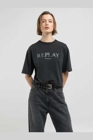 Replay T-shirt Cropped Con Logo