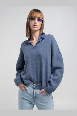 Replay Maglione In Cotone Con Scollo A V