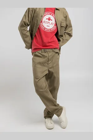 Replay Pantalone Regular Fit In Misto Cotone