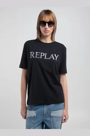 Replay T-shirt In Cotone Con Stampa Lettering