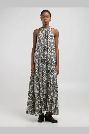 Replay Vestito Lungo A Trapezio Con Stampa
