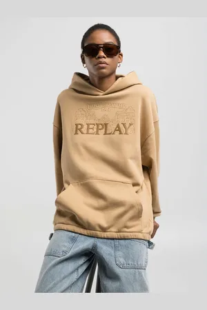 Replay Felpa Con Cappuccio E Logo In Rilievo